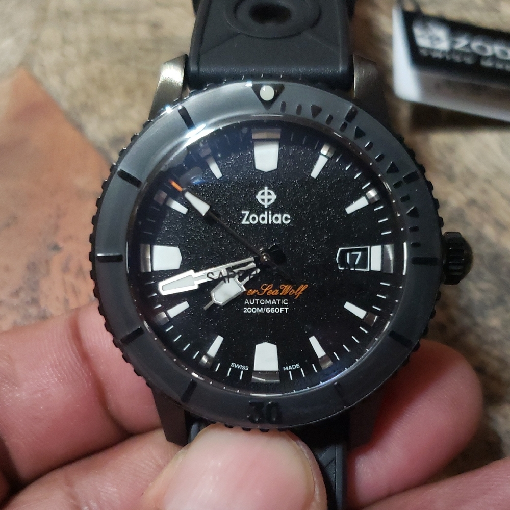 Zodiac Sea Wolf Black Dial Watch